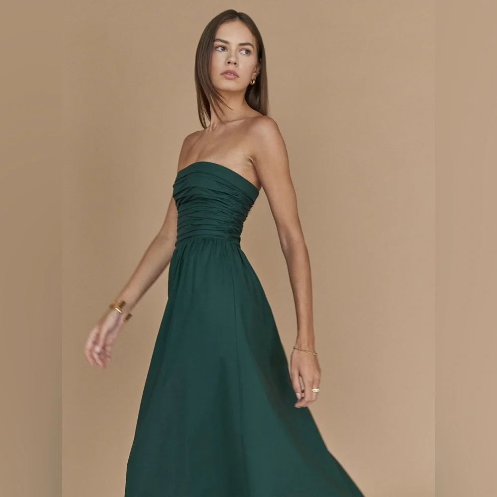 NWT Reformation Lissa Dress - Green - Picture 2 of 8